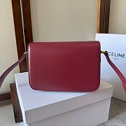 Celine Triomphe Plum Bag Size 22x16x7cm - 3