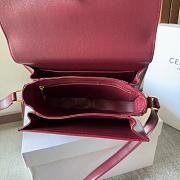 Celine Triomphe Plum Bag Size 22x16x7cm - 2