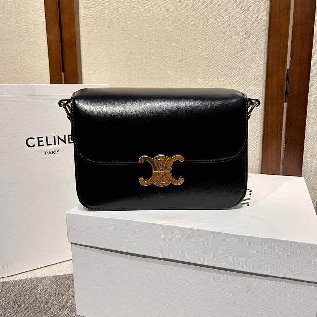 Celine Triomphe Blackn Bag Size 22x16x7cm - 1