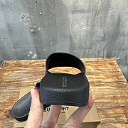 Burberry Black Check EkD Motif Slides - 4