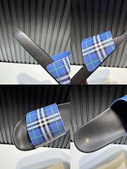 Burberry Check Slides Blue - 3
