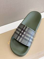 Burberry Check Slides Green - 3