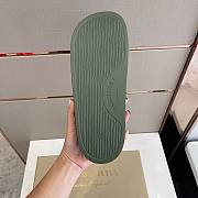 Burberry Check Slides Green - 2