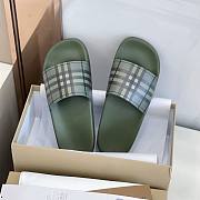 Burberry Check Slides Green - 6