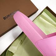 Burberry Embossed Logo Slides Bubblegum Pink - 6