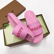 Burberry Embossed Logo Slides Bubblegum Pink - 4