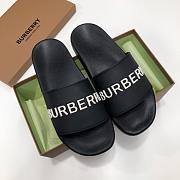 Burberry Embossed Logo Slides Bubblegum Black - 5