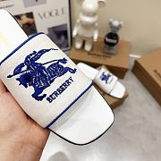Burberry Label Slide White Blue - 3