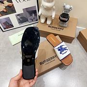 Burberry Label Slide Brown Blue - 4