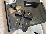 Chanel Black CC Logo Turnlock Mules Slides - 3