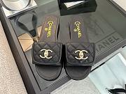 Chanel Black CC Logo Turnlock Mules Slides - 2