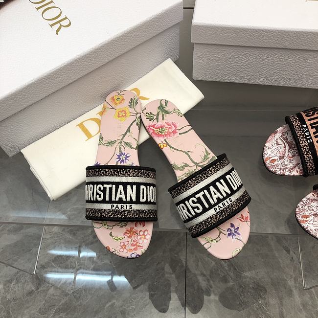 Dior Dway Slide Multicolor Embroidered 26123099-01 - 1