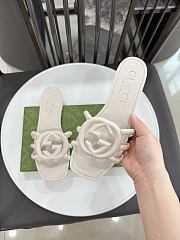 Gucci Interlocking G Slide Sandal White - 5