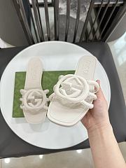 Gucci Interlocking G Slide Sandal White - 4