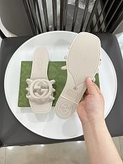 Gucci Interlocking G Slide Sandal White - 3