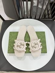 Gucci Interlocking G Slide Sandal White - 2