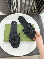 Gucci Interlocking G Slide Sandal Black - 3
