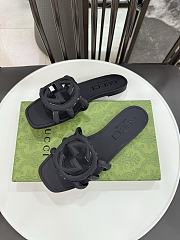 Gucci Interlocking G Slide Sandal Black - 2