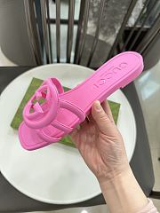 Gucci Interlocking G Slide Sandal Pink - 5