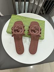 Gucci Interlocking G Slide Sandal Brown - 5
