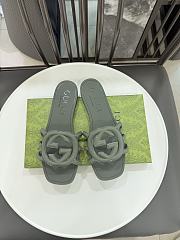 Gucci Interlocking G Slide Sandal Moss Green - 1