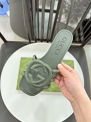 Gucci Interlocking G Slide Sandal Moss Green - 5