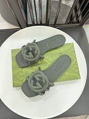 Gucci Interlocking G Slide Sandal Moss Green - 4