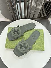 Gucci Interlocking G Slide Sandal Moss Green - 2