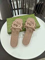 Gucci Interlocking G Slide Sandal Beige - 5