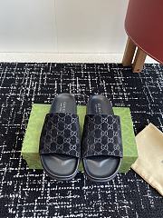 Gucci Slipper Canvas Logo Black - 5