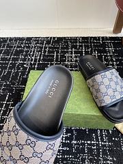 Gucci Slipper Canvas Logo Blue - 3