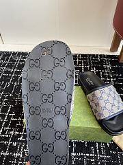 Gucci Slipper Canvas Logo Blue - 5