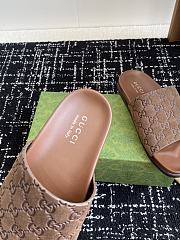 Gucci Slipper Canvas Logo Brown - 6
