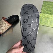Gucci Slipper Canvas Logo Brown Red - 6