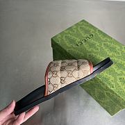 Gucci Slipper Canvas Logo Brown Red - 2