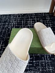 Gucci Slipper Canvas Logo White - 6