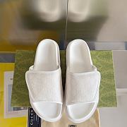 Gucci Slippers Canvas Strap White - 4