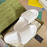 Gucci Slippers Canvas Strap White - 6