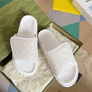 Gucci Slippers Canvas Strap White - 5