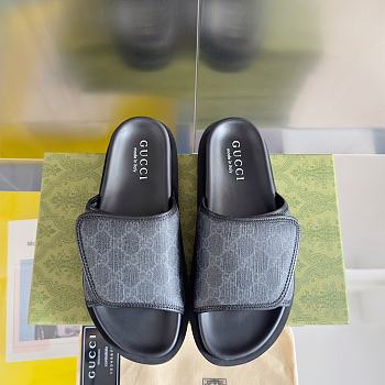 Gucci Slippers Canvas Strap Grey