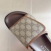 Gucci Slippers Canvas Strap Brown - 3