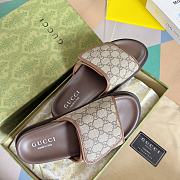 Gucci Slippers Canvas Strap Brown - 2