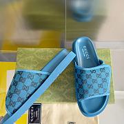 Gucci Slippers Canvas Strap Blue - 6