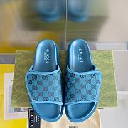 Gucci Slippers Canvas Strap Blue - 5