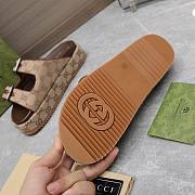 Gucci Strap Slide Sandal Beige Canvas - 6