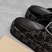 Gucci Strap Slide Sandal Black Canvas - 3