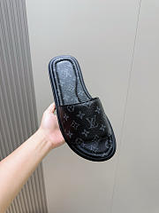 LV Monogram Pattern Sandals Black - 3