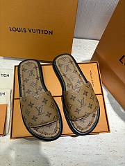 LV Monogram Pattern Sandals Brown - 5
