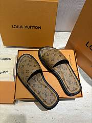 LV Monogram Pattern Sandals Brown - 4