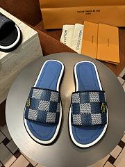 LV Monogram Pattern Sandals Blue - 3